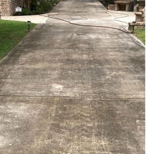 Driveway before cleaning