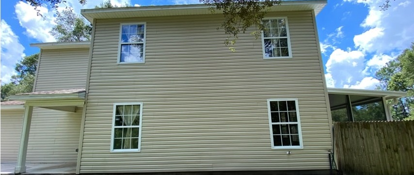 House exterior after washing